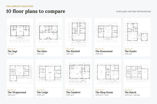 The Complete Collection — All 10 Barndominium Plan Sets (PDF)