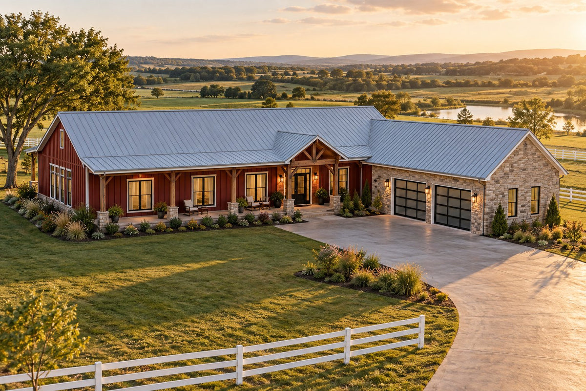 The Ranch — Barndominium Plan with 2-Car Garage, 4 Bed, 3 Bath, 2,240 Sq Ft