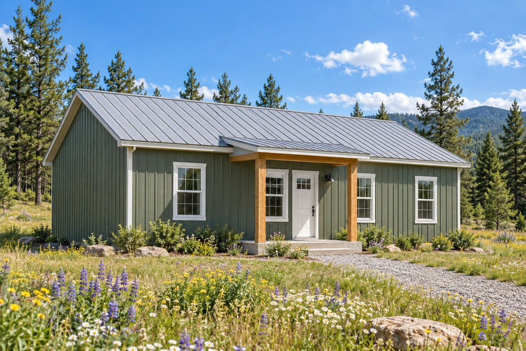 The Sage — 20x36 Barndominium Plan, 2 Bed, 1 Bath, 720 Sq Ft