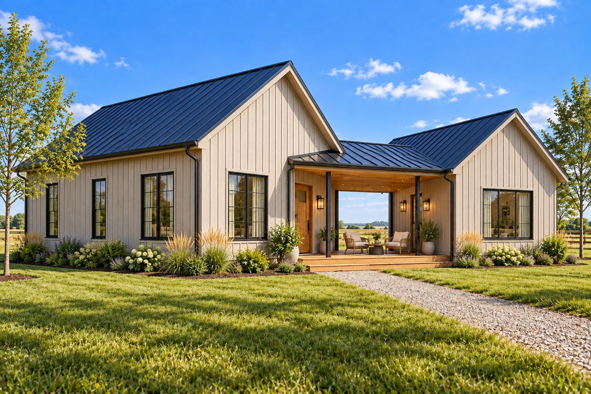 The Studio — Barndominium Plan with Detached Studio, 2 Bed, 2 Bath, 1,500 Sq Ft