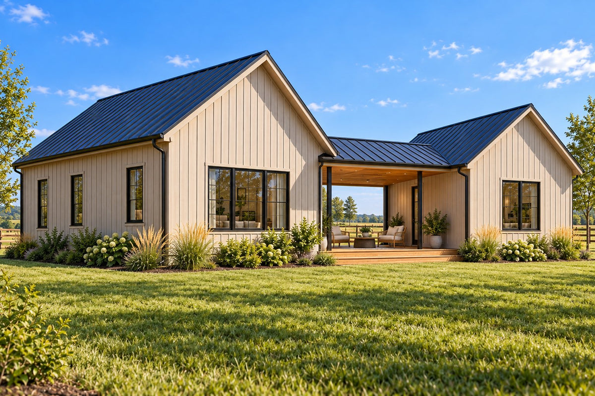 The Studio — Barndominium Plan with Detached Studio, 2 Bed, 2 Bath, 1,500 Sq Ft
