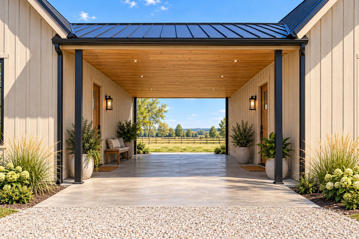 The Studio — Barndominium Plan with Detached Studio, 2 Bed, 2 Bath, 1,500 Sq Ft